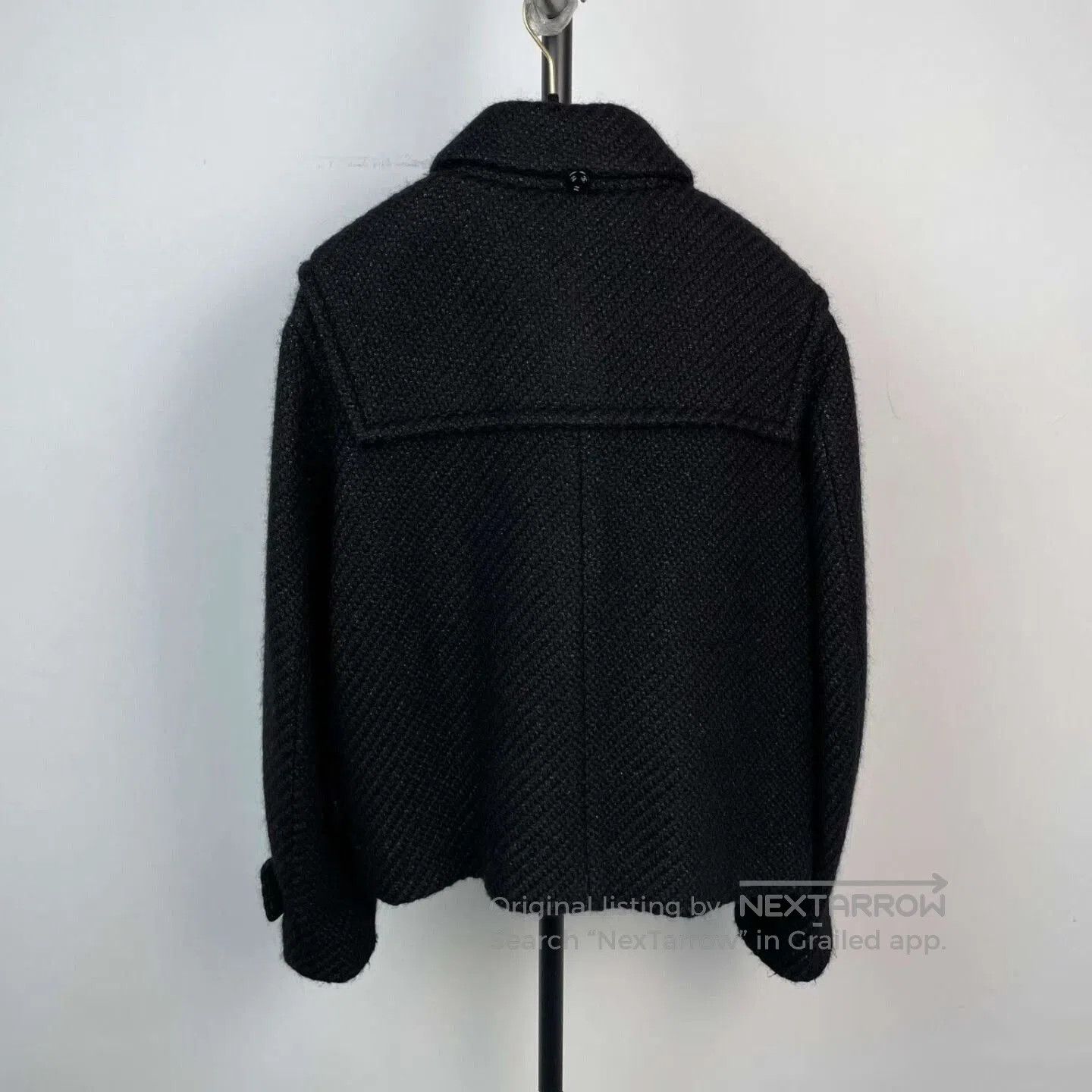Chanel Chanel 21B Black Horn Button Hooded Tweed Coat. Size S / US 4 / IT 40 - 3 Thumbnail