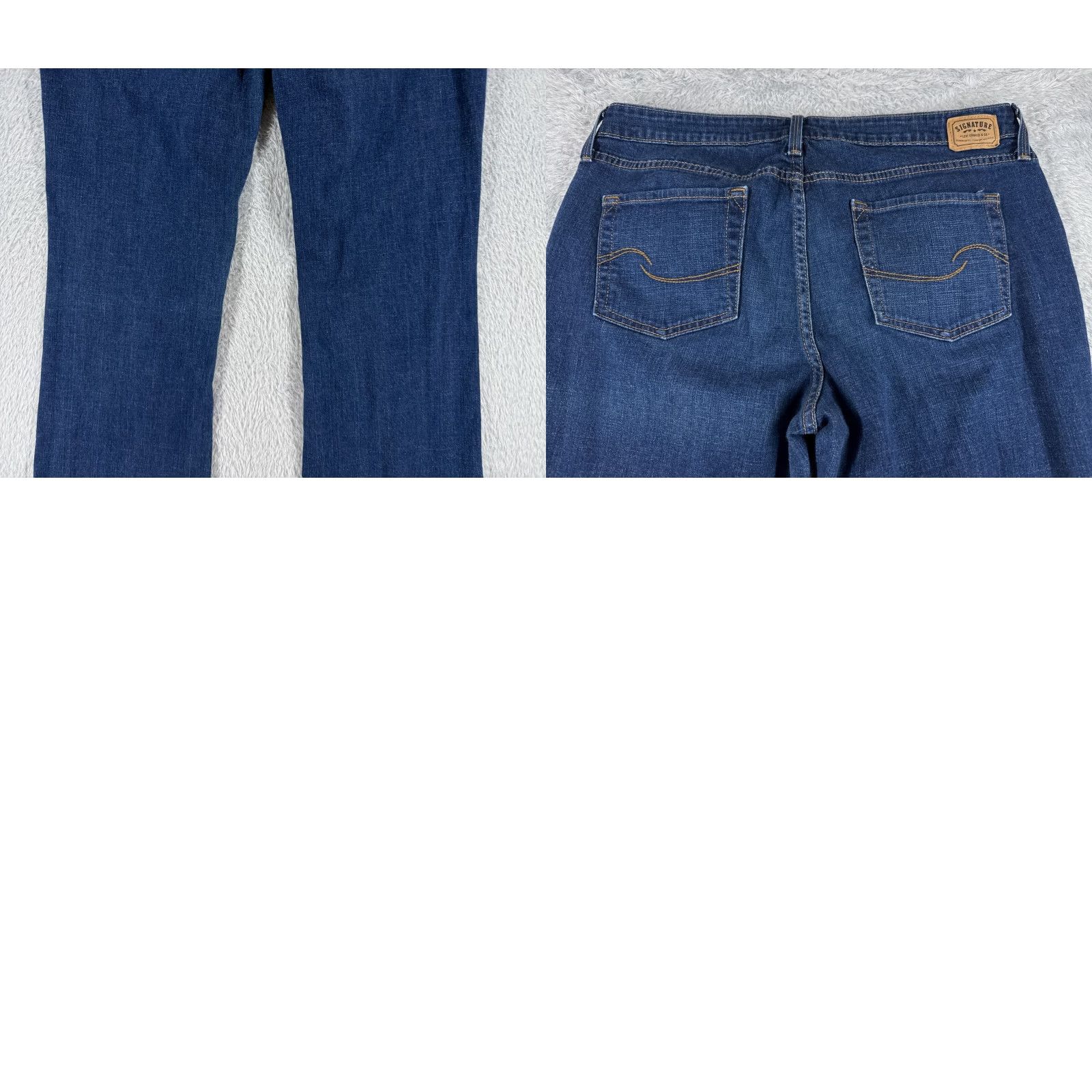 Levi's Levis Jeans Women 10 Blue Denim Bootcut Mid Rise Dark Wash 30x30 Cotton Pocket 5-Pocket Design Regular Stretch Denim Jeans Womens Size 32" / US 10 / IT 46 - 10 Thumbnail