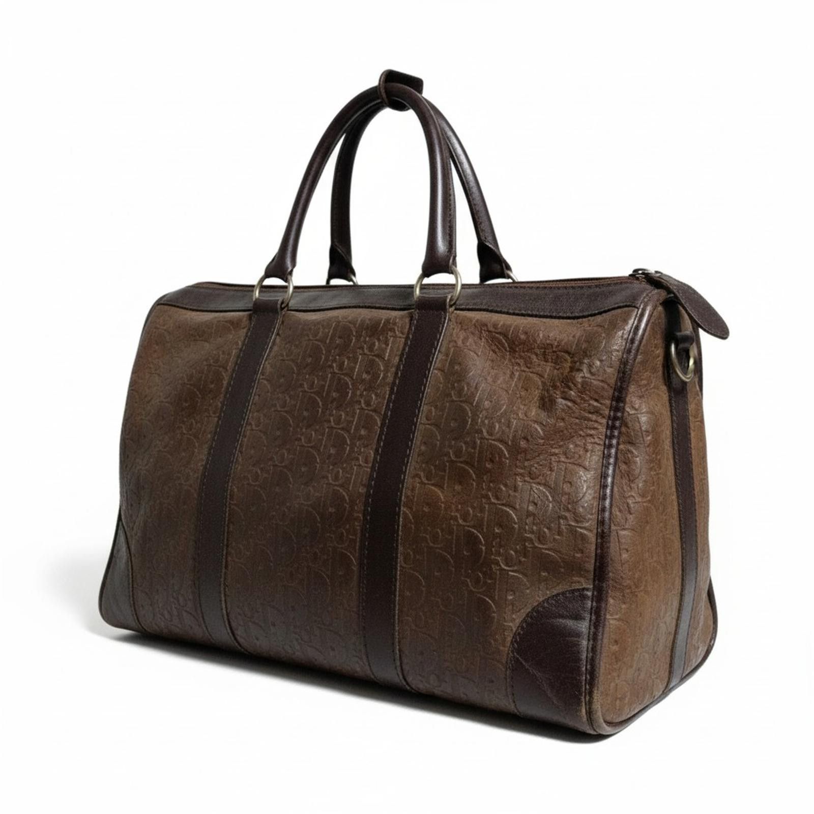 Dior - Boston Brown Leather Travel Bag