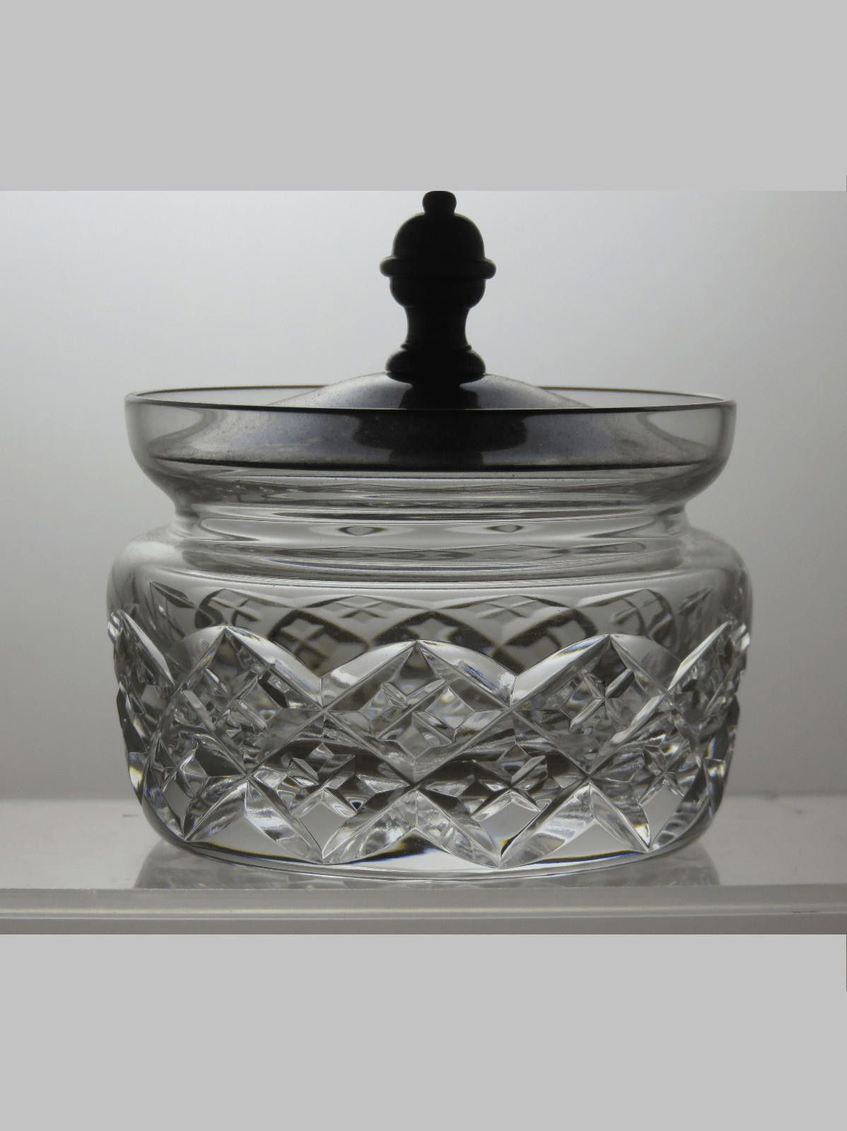 Starter Stuart Crystal Cut Glass Storage Trinket Box Silver Lid Size ONE SIZE - 1 Thumbnail
