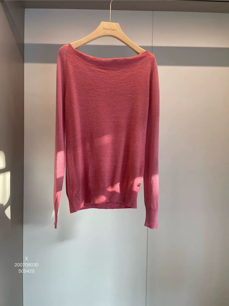 Loro Piana LORO PIANA Rose pink cashmere silk linen sweater Size M / US 6-8 / IT 42-44 - 1 Thumbnail