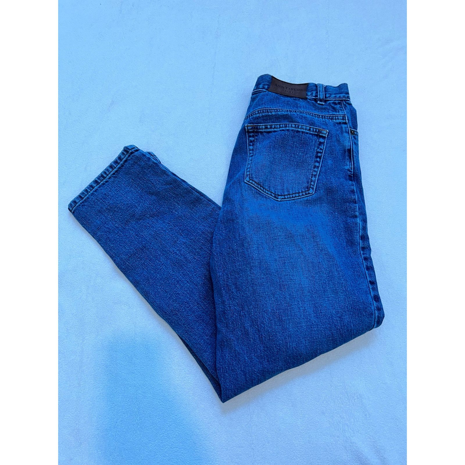Ann Taylor Ann Taylor Jeans Straight Leg High Rise Denim Jeans Slim 10A Size 32" / US 10 / IT 46 - 6 Thumbnail