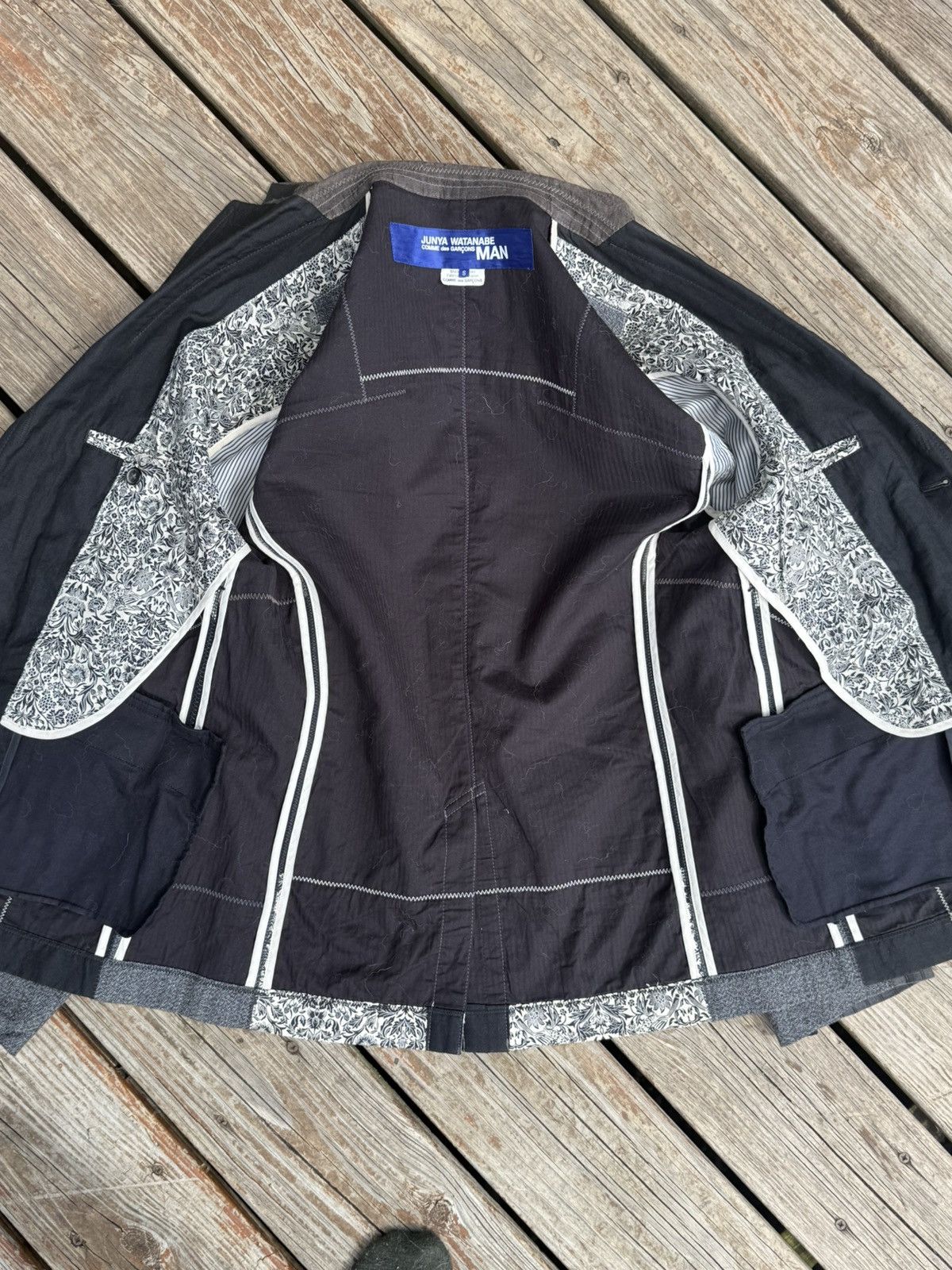 Comme des Garcons Comme des Garcons x Junya Watanabe MAN Patchwork Blazer Size 38R - 8 Thumbnail