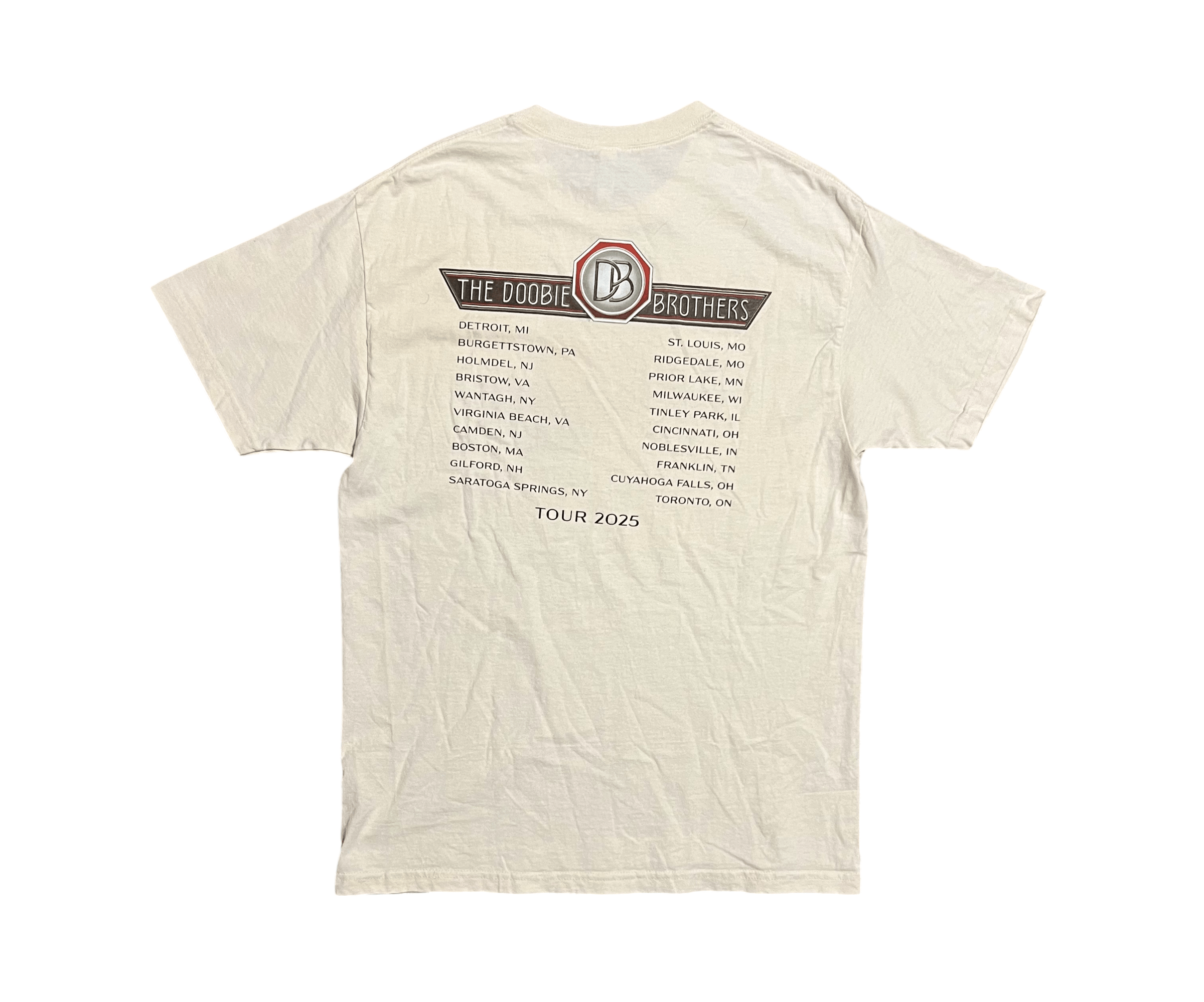 American Apparel The Doobie Brothers 2025 Cream Band Concert Graphic T-Shirt Size US L / EU 52-54 / 3 - 2 Thumbnail