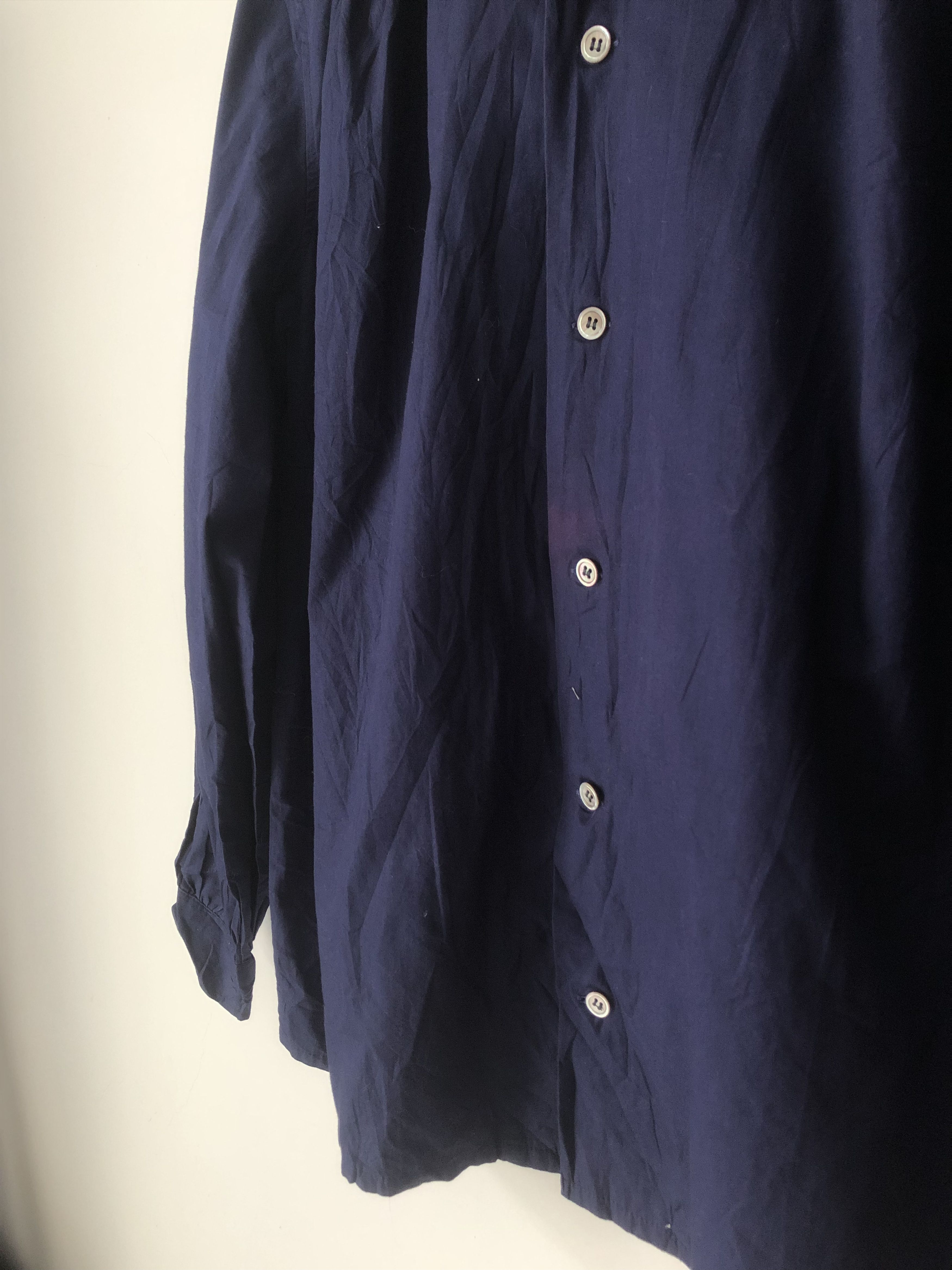 Yohji Yamamoto navy pleated shirt Size M / US 6-8 / IT 42-44 - 4 Thumbnail