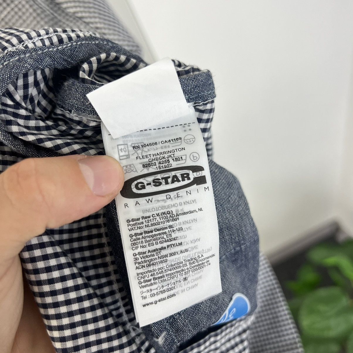 G-Star Vintage G-Star Raw Tab Logo Checkered Zip Up Bomber Jacket Size US M / EU 48-50 / 2 - 5 Thumbnail