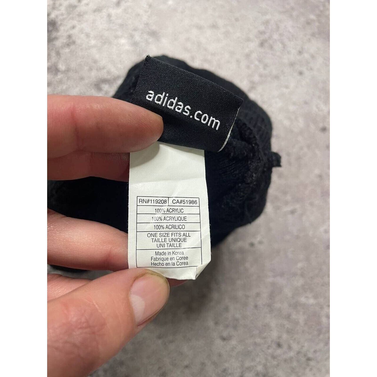Adidas Vintage adidas Discoveries Soccer Club Black Knit Beanie Hat Size ONE SIZE - 6 Thumbnail