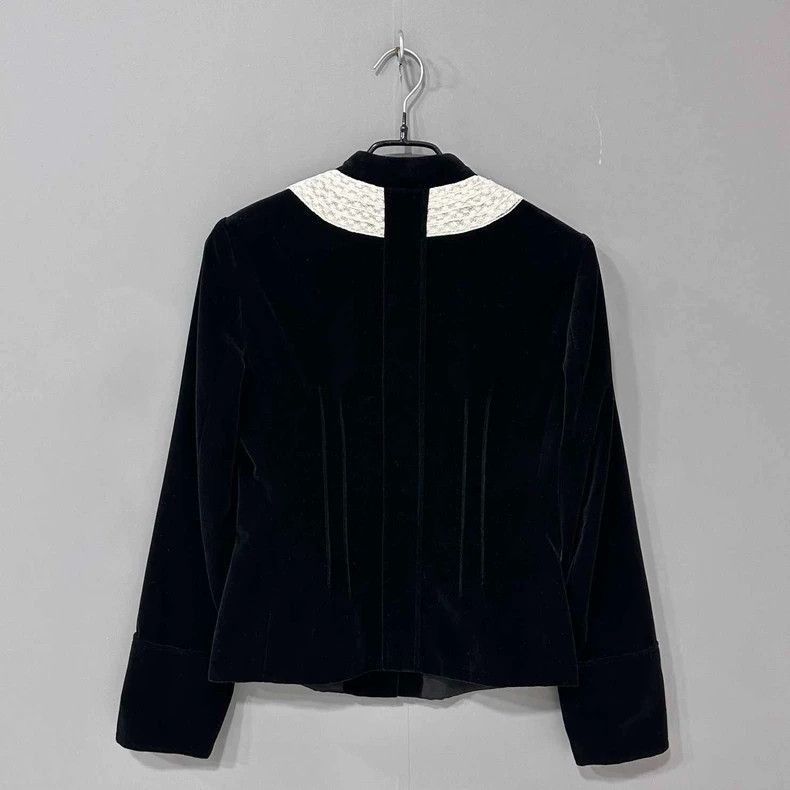 Dior Elegant Velvet Lace Collar Jacket-2505 Size XS / US 0-2 / IT 36-38 - 3 Thumbnail