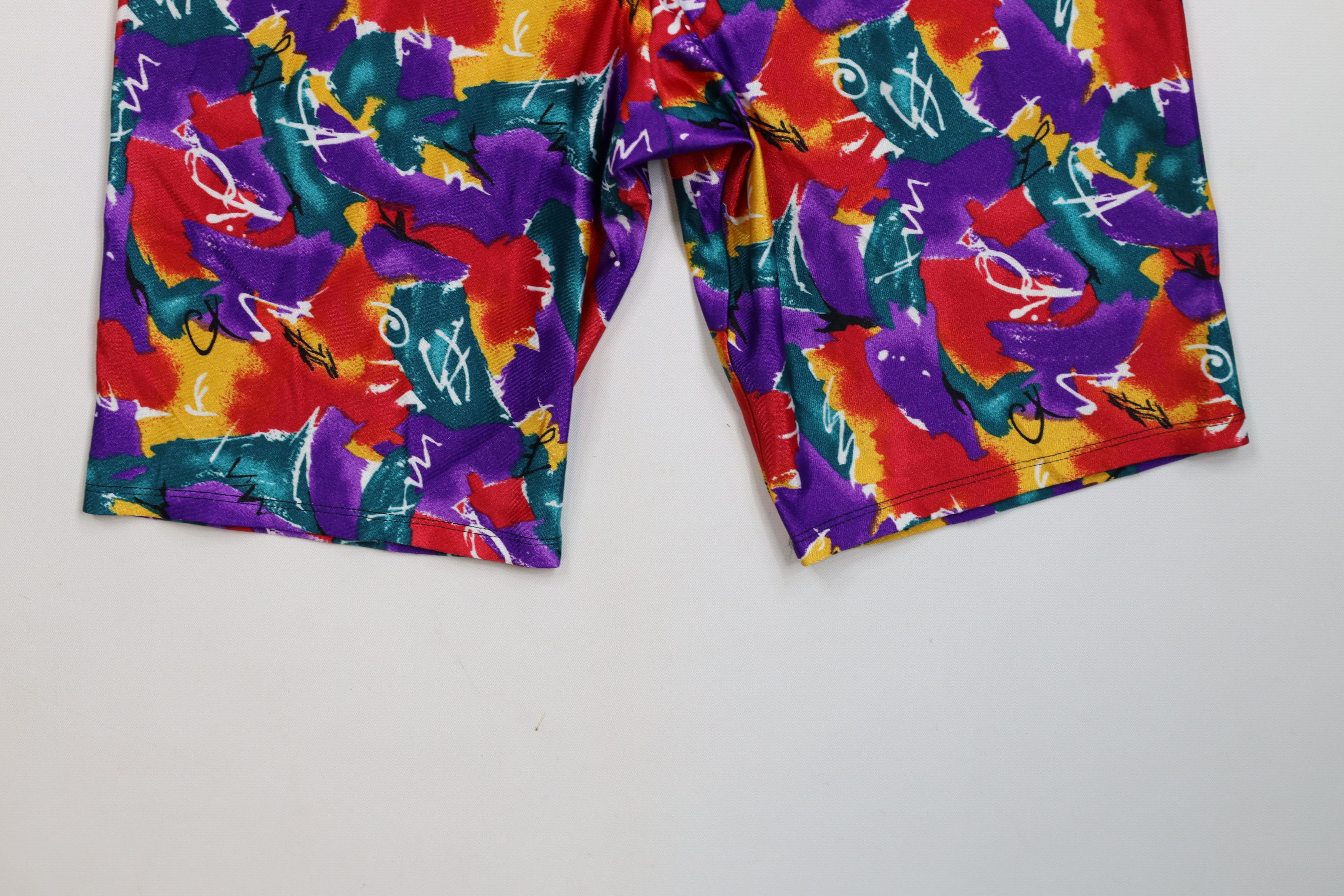 Vintage Vintage 90s Streetwear Rainbow Spandex Half Tights Shorts Size 24" / US 00 / IT 34 - 10 Thumbnail