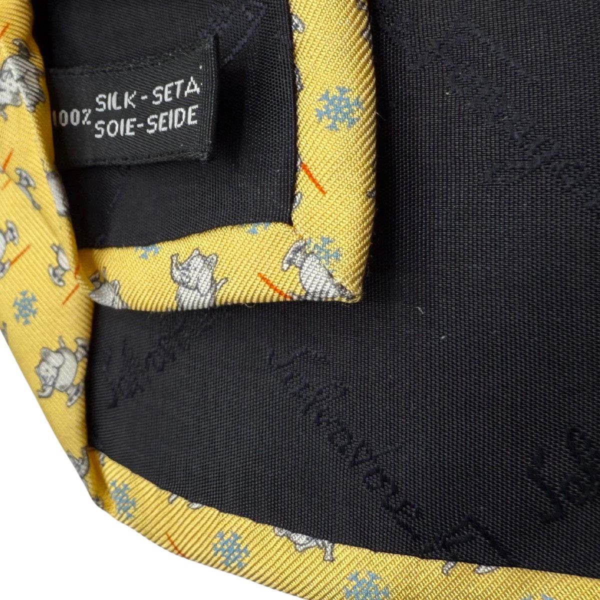 Salvatore Ferragamo Salvatore Ferragamo Men’s Silk Tie, Yellow, Made in Italy Size ONE SIZE - 6 Thumbnail