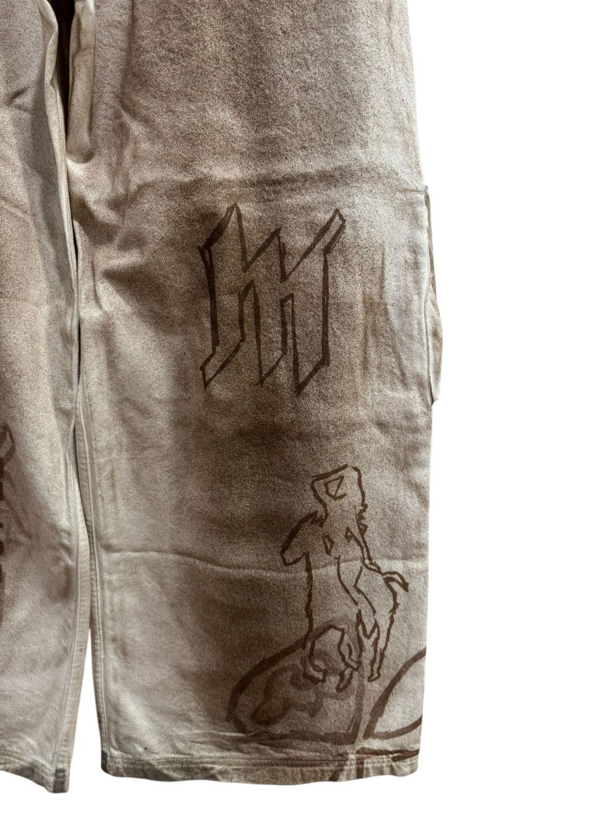 Mowalola Mowalola x Travis Scott Cactus Jack Logo Cargo Pants Ash Size US 32 / EU 48 - 9 Thumbnail