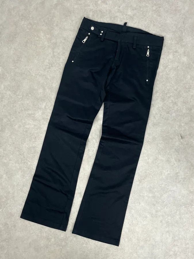 Dsquared2 AW2002 Dsquared2 Black Buttoned Zip Bootleg Pants Size 28" / US 6 / IT 42 - 5 Thumbnail