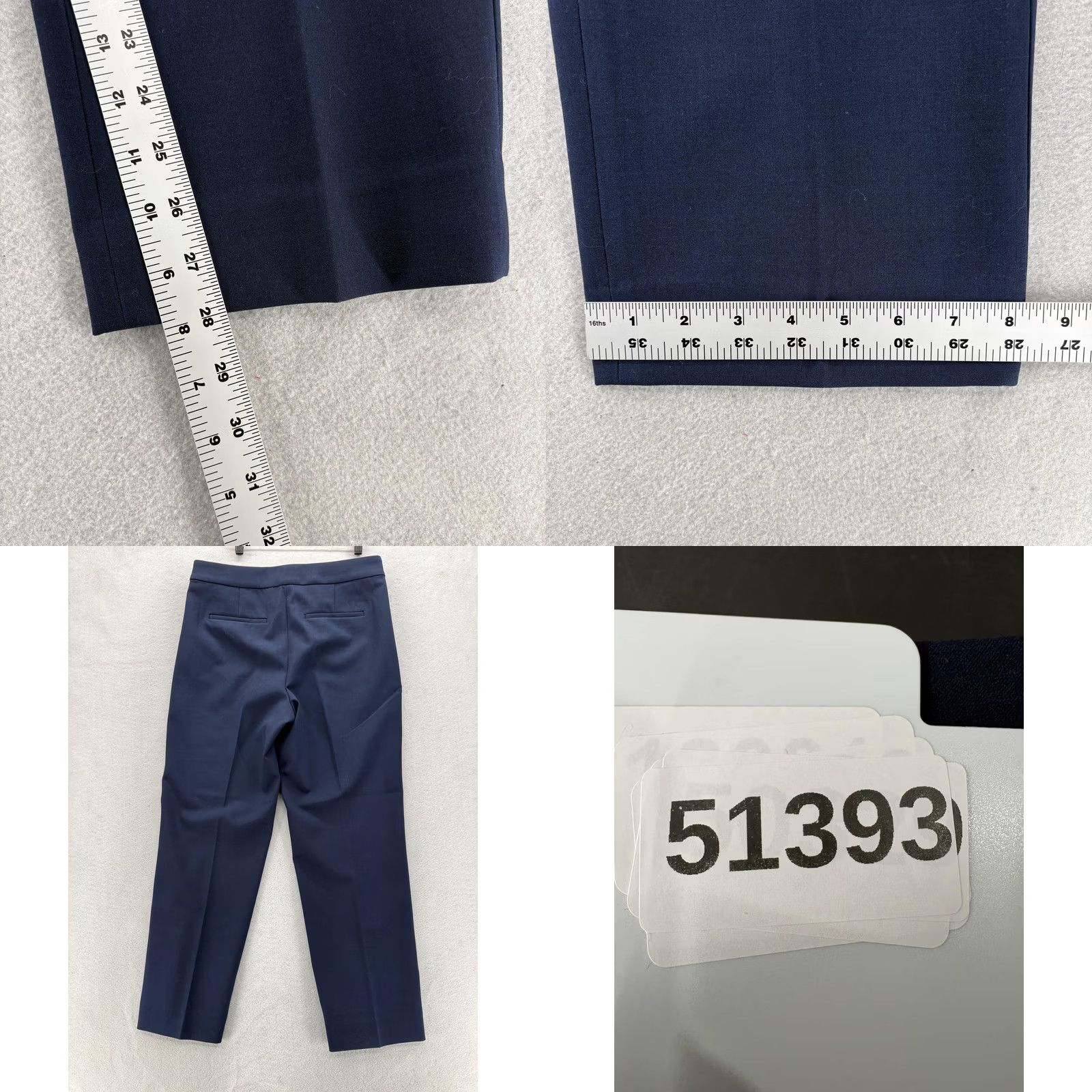 J.Crew J.CREW Dress Pants Womens 10 Blue Straight Leg Twill Pockets Zip Flat Front Workwear Business Modern Classic Mens Womens Girl Boy Size 32" / US 10 / IT 46 - 8 Thumbnail