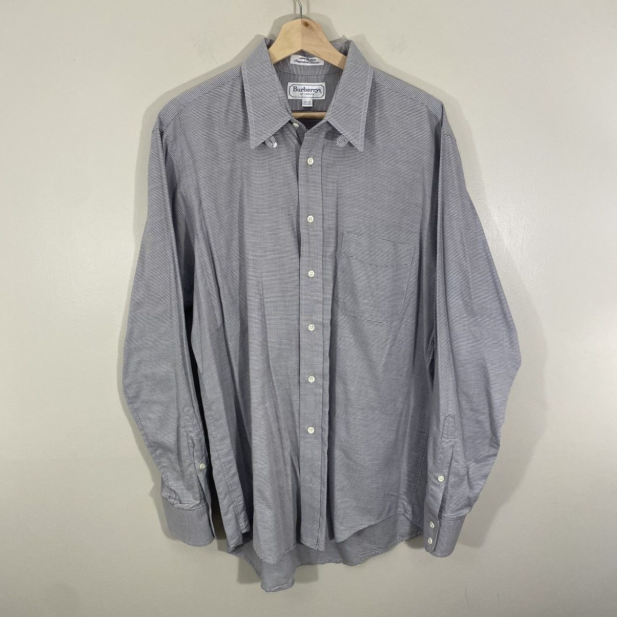 Vintage 90s Burberry Striped Button Up Shirt Large