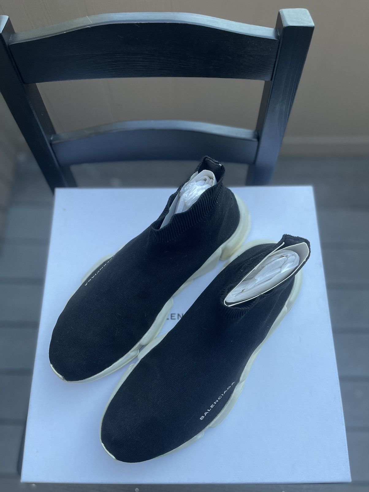 Balenciaga Balenciaga Speed Trainer Black White Size 43 OG/BEST VERSION Size US 10 / EU 43 - 9 Thumbnail
