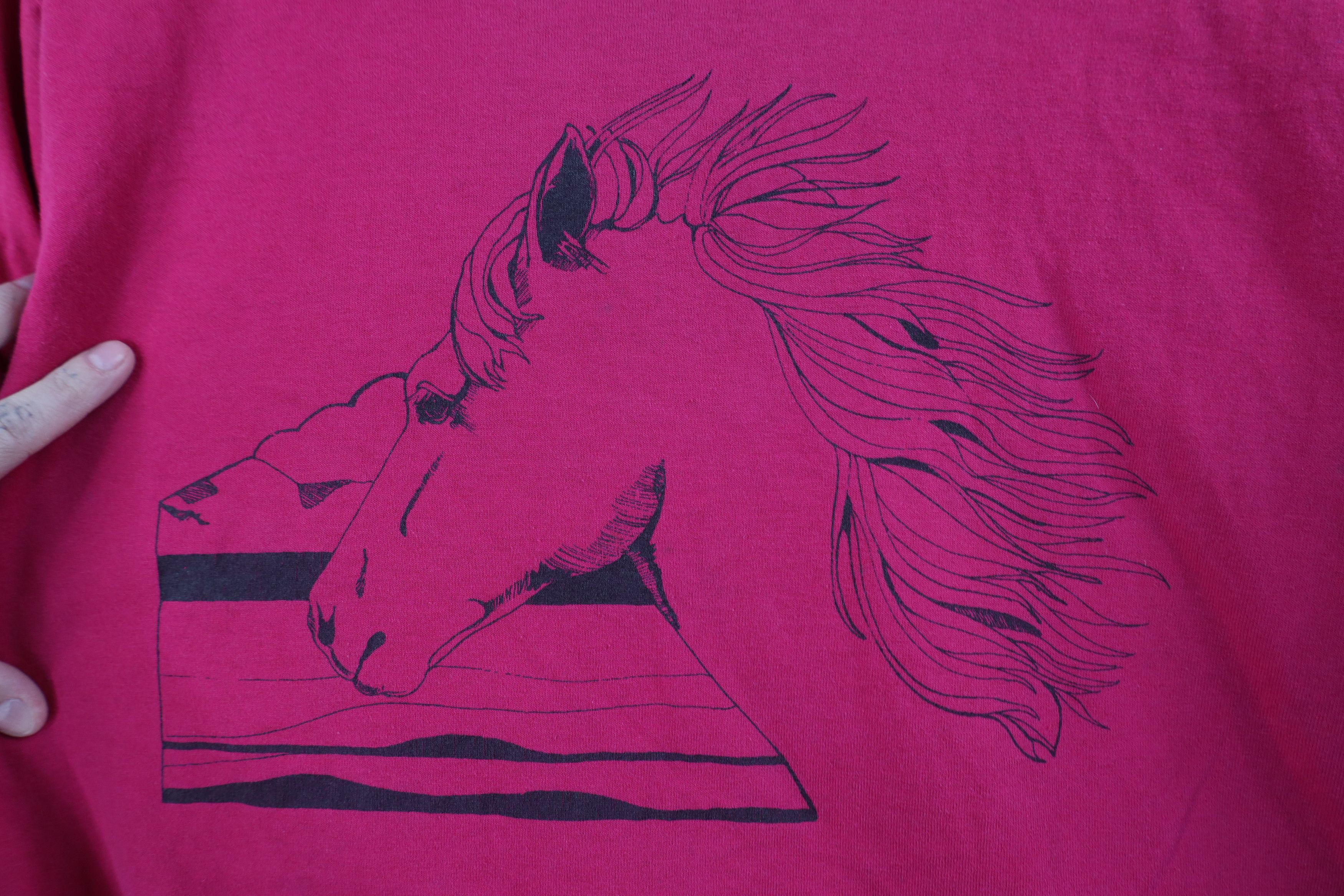 Vintage Vintage 90s Streetwear Mountain Nature T-Shirt Pink USA Size XL / US 12-14 / IT 48-50 - 4 Thumbnail