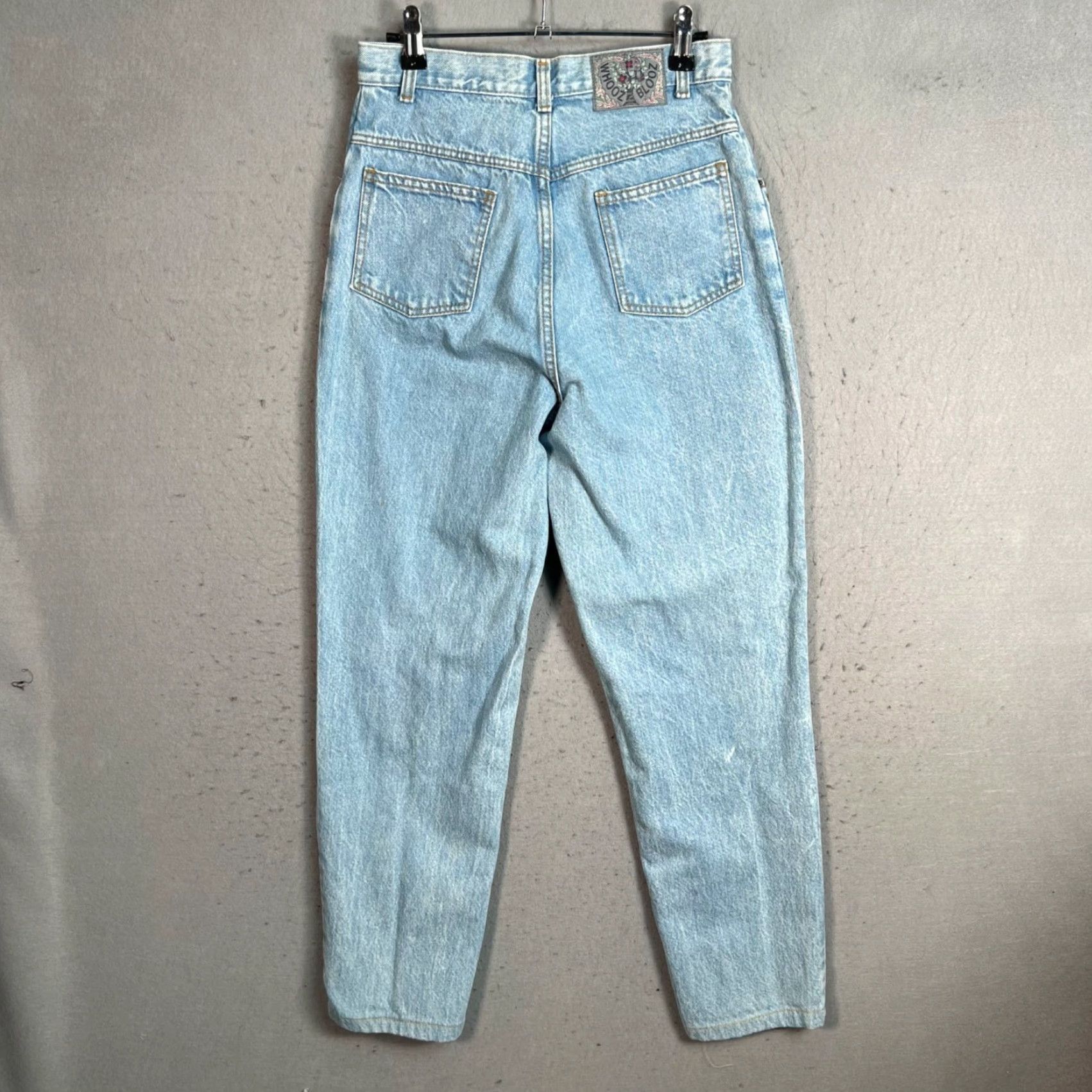 Vintage VINTAGE Whooz Blooz Womens 9 High-Waisted Light Wash Jeans w/ Beaded Pocket Size 30" / US 8 / IT 44 - 2 Thumbnail