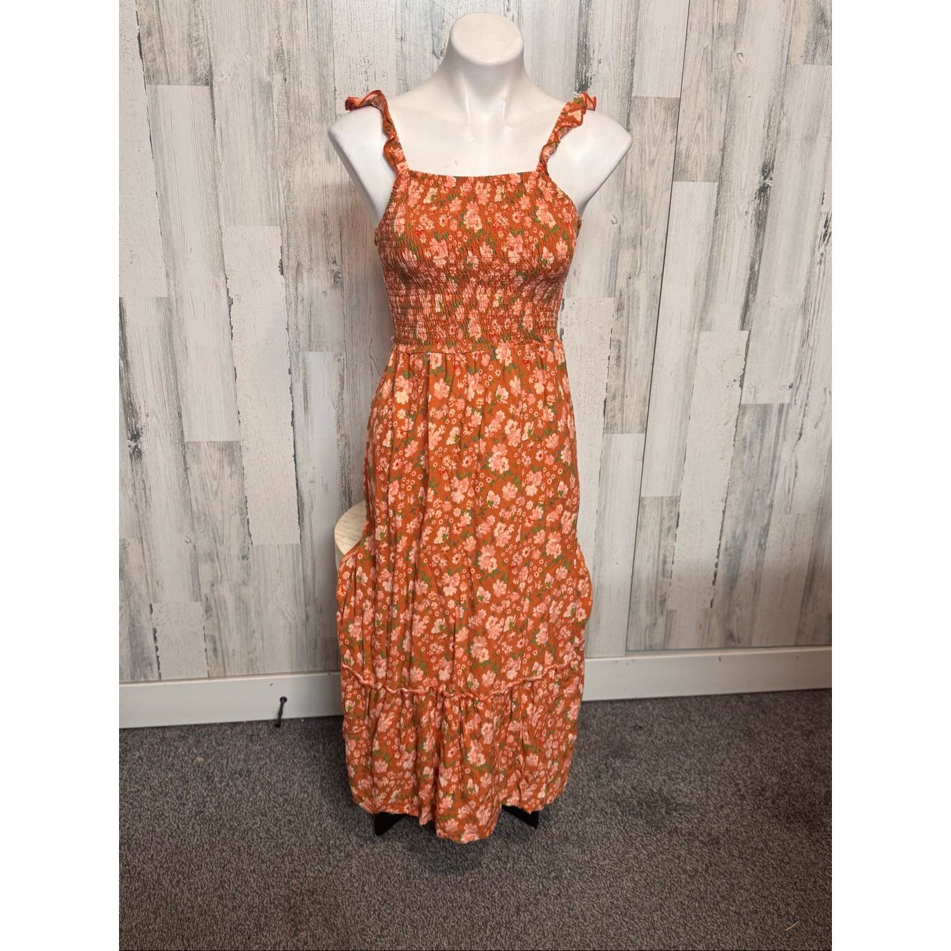 Other Coco & Sky Floral Smocked Maxi Dress – Ruffle Straps, Tiered Size M / US 6-8 / IT 42-44 - 2 Thumbnail