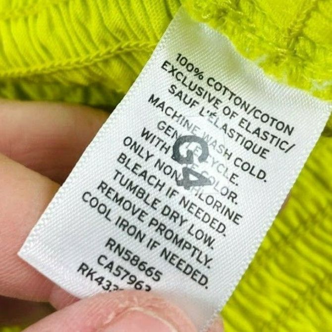 Vintage ABOUND T-shirt Women's L Neon Green Smocked Off Shoulder Crop top NWT Size L / US 10 / IT 46 - 7 Thumbnail