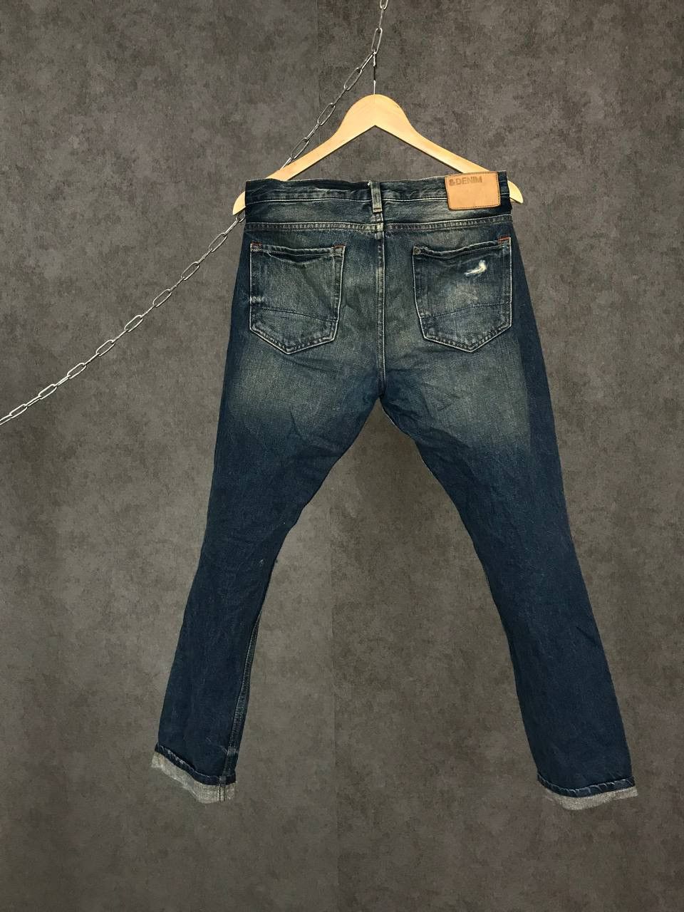 Vintage Japanese style Selvedge distressed denim jeans Size US 31 - 8 Thumbnail
