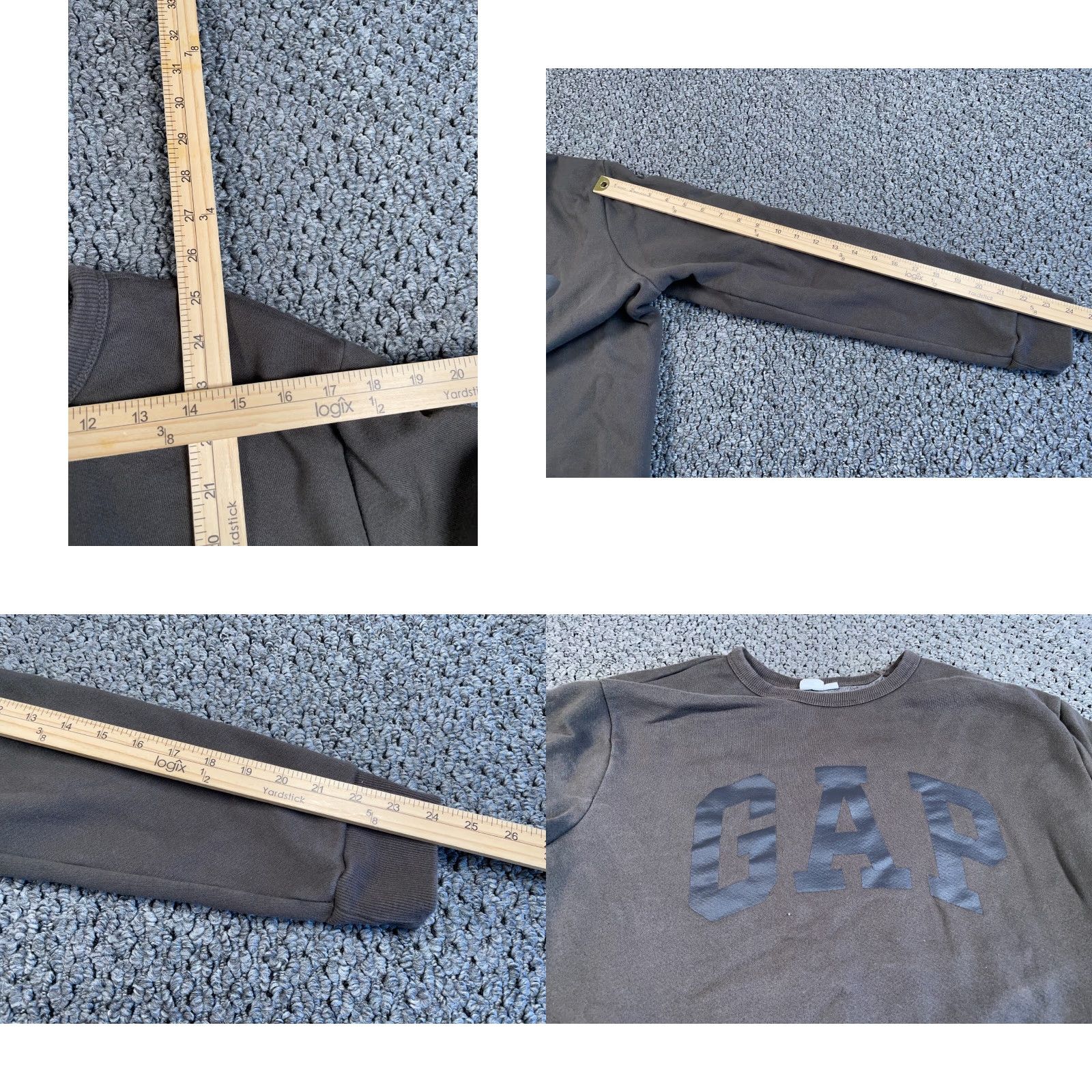 Gap GAP Sweatshirt Spell Out Print Adult XL Green Brown Crewneck Preppy Size US XL / EU 56 / 4 - 8 Thumbnail