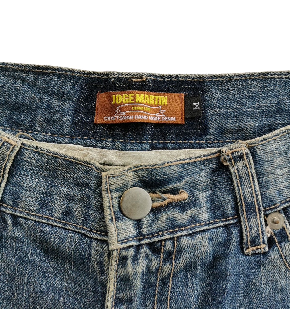 Japanese Brand JOGE MARTIN Hand Repaired Distressed Denim Jean Vibe Kapital Size US 32 / EU 48 - 9 Thumbnail