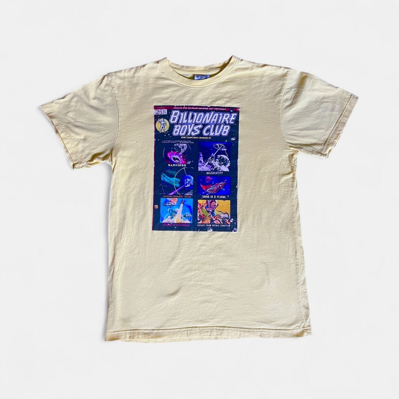 Billionaire Boys Club Billionaire Boys Club Space Comic Tee Cream Medium Vintage Size US M / EU 48-50 / 2 - 2 Thumbnail