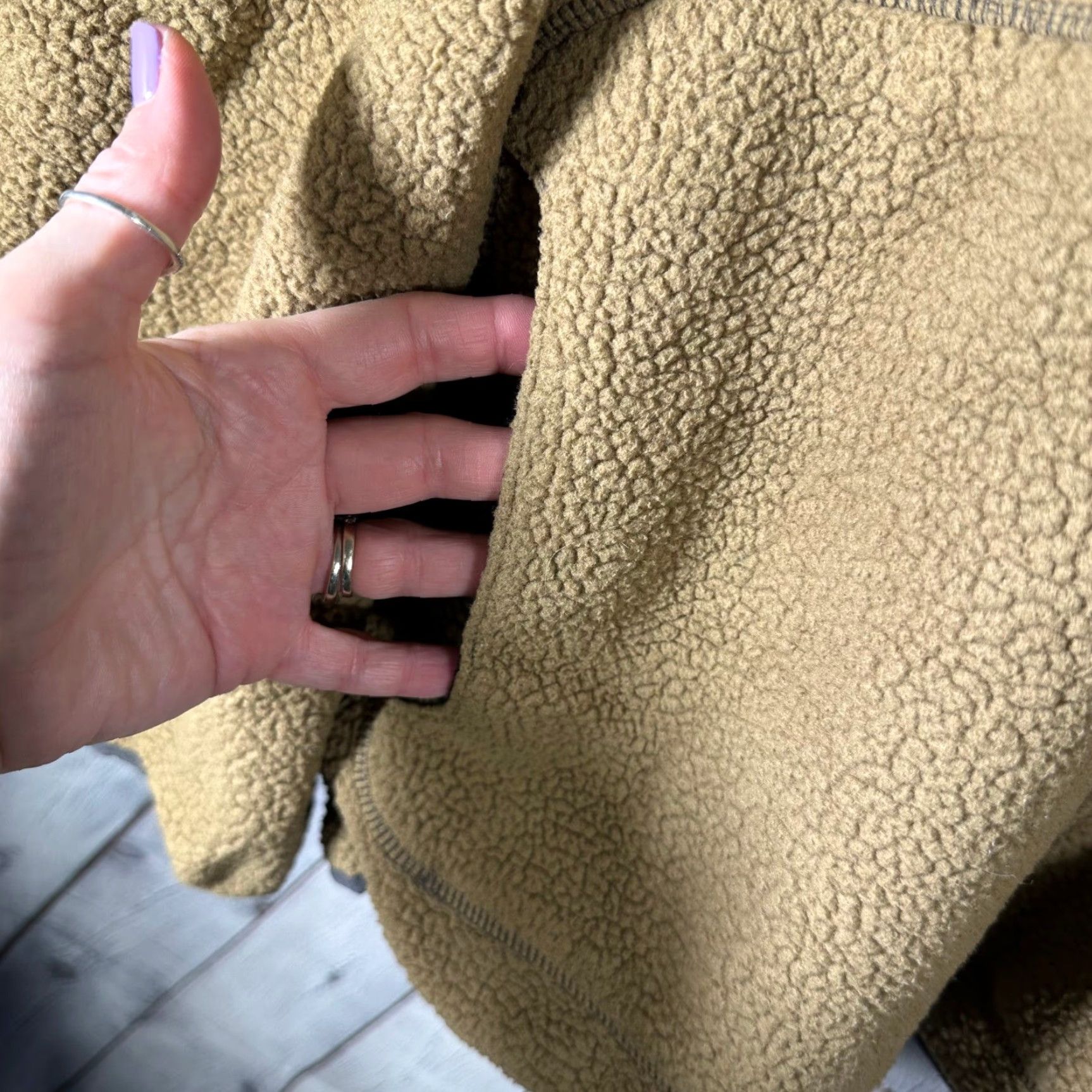 Vintage Columbia Mens Sherpa Fleece Jacket Tan Brown Full Zip Stand-Up Collar XL Size US XL / EU 56 / 4 - 2 Thumbnail