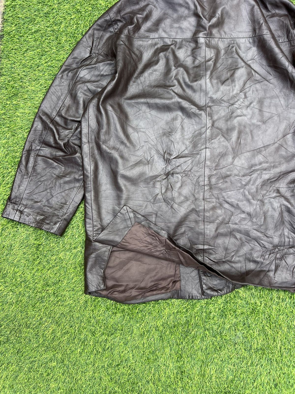 Lanvin Vintage Lanvin Sports Italian Leather Car Coat - Large Size US L / EU 52-54 / 3 - 15 Thumbnail