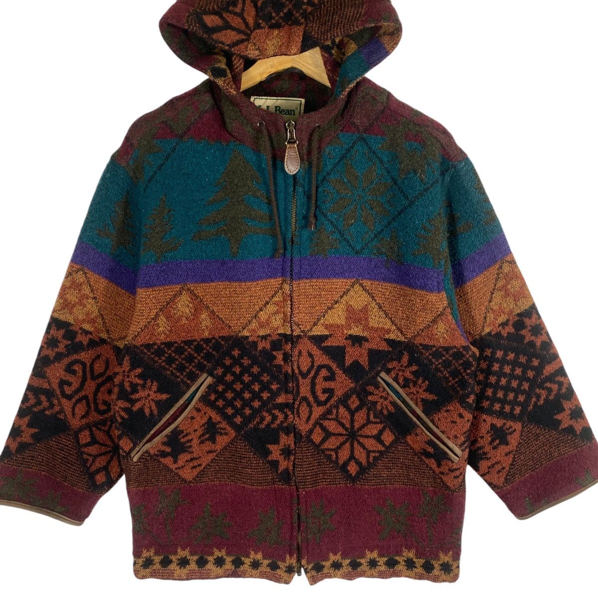 L.L. Bean × Vintage Vintage L.L Bean Wool Zipper Jacket Hoodie S Size Size S / US 4 / IT 40 - 4 Thumbnail