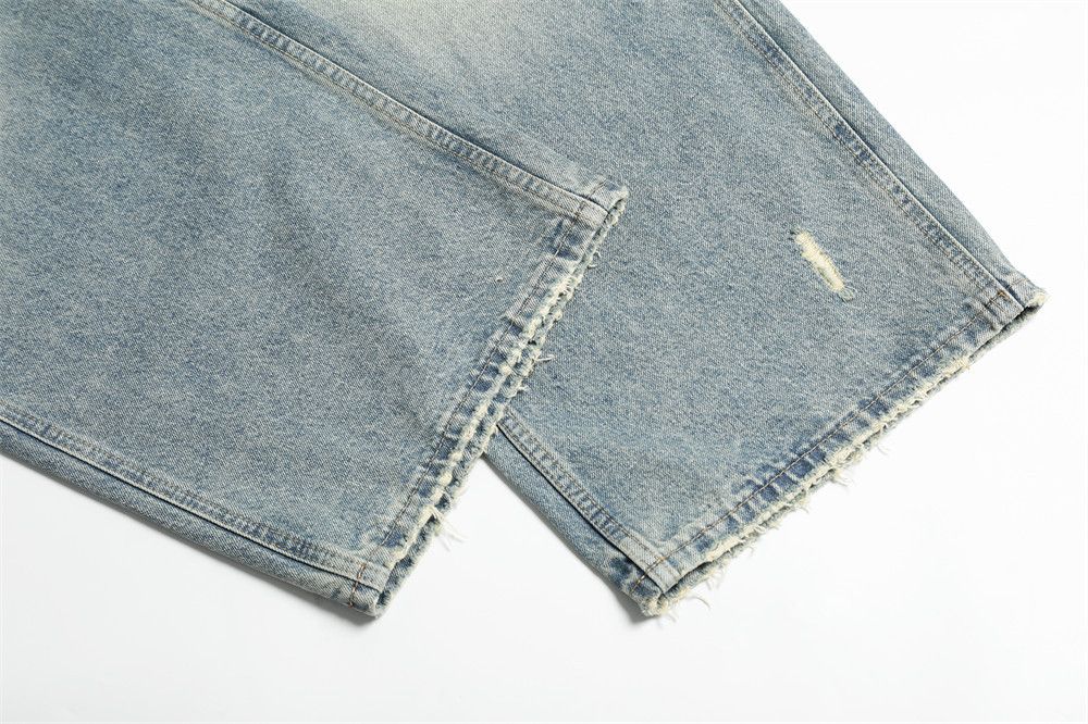 Japanese Brand × Vintage Men's loose straight punk distressed washed gradient jeans Size US 32 / EU 48 - 6 Thumbnail
