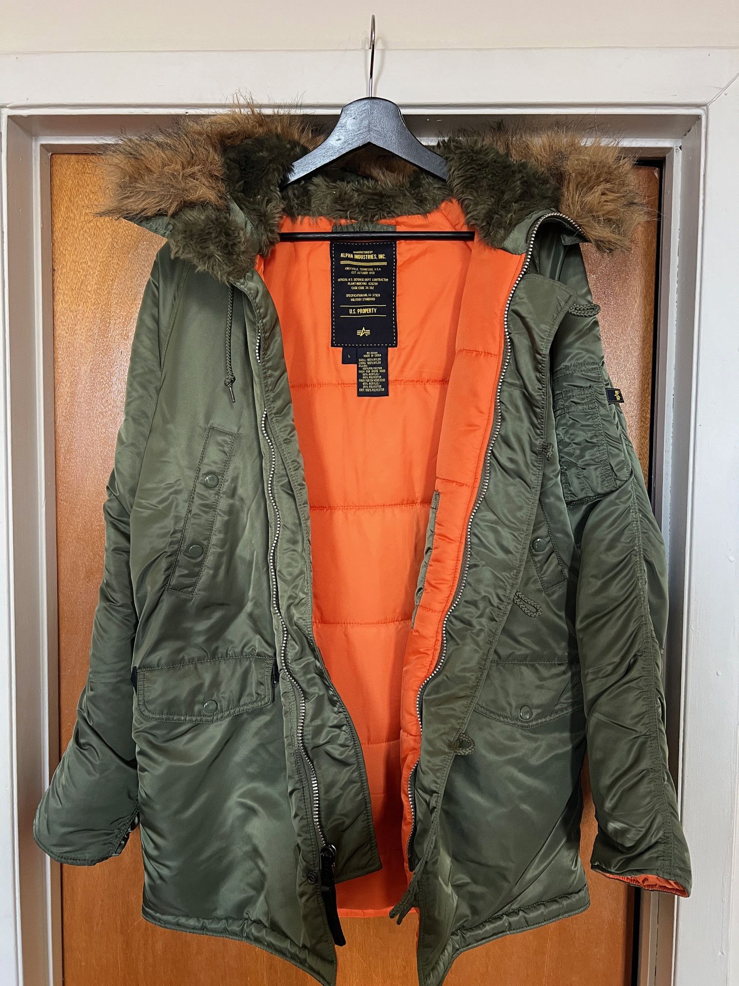 Alpha Industries N-3B Slim Fit Parka Size US L / EU 52-54 / 3 - 2 Thumbnail