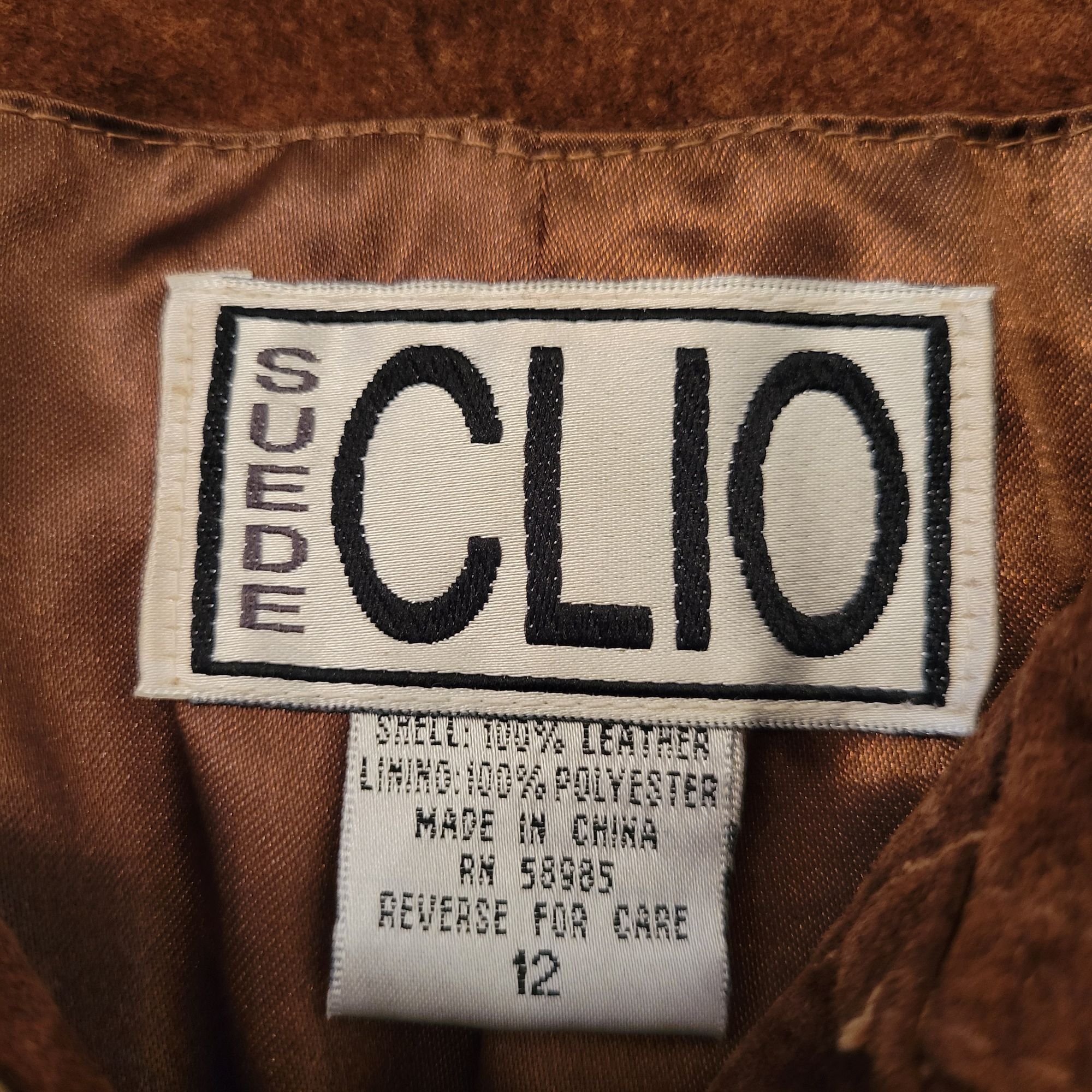 Vintage NEW Vintage Clio 12 Brown Genuine Leather Suede Jacket Skirt Size XL / US 12-14 / IT 48-50 - 13 Thumbnail