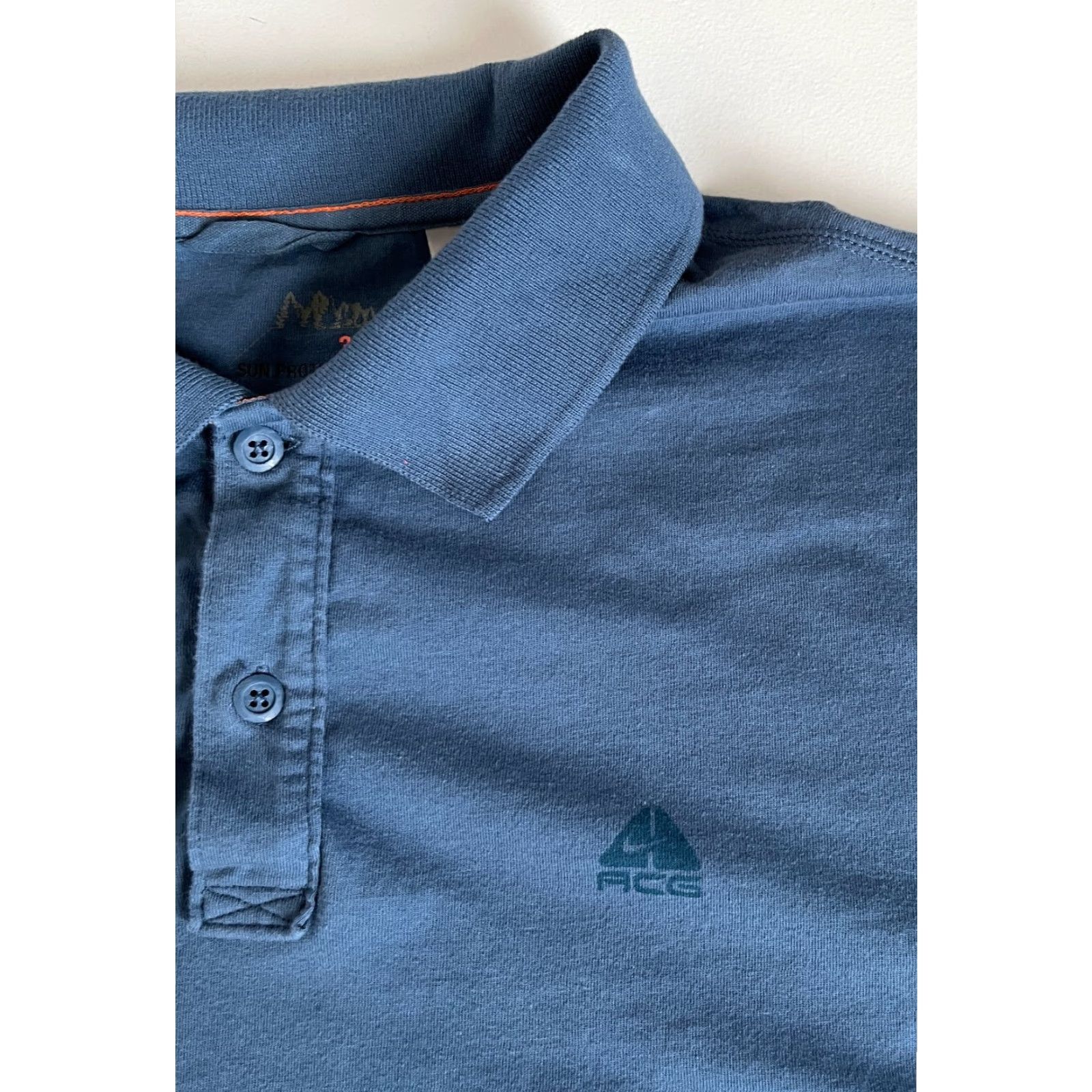Nike ACG Nike ACG Polo Shirt Mens XL Organic Cotton 30+ Sun Protection Blue Polo Shirt Outdoor Sports 90s (if applicable) Mens Size US XL / EU 56 / 4 - 5 Thumbnail