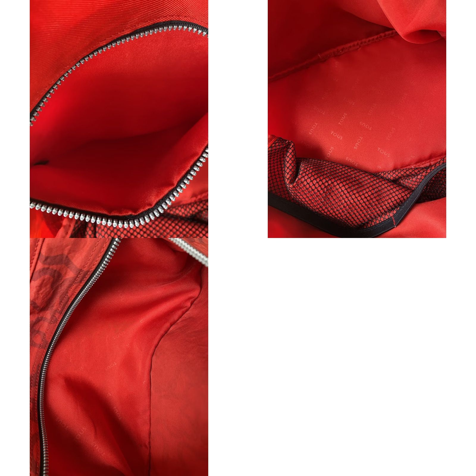 Vintage TOUS Signature Messenger Crossbody Hand Bag Red Nylon Zip Large Nylon Exterior Brand: Tous Crossbody Bag Women Adjustable Strap Size ONE SIZE - 10 Thumbnail