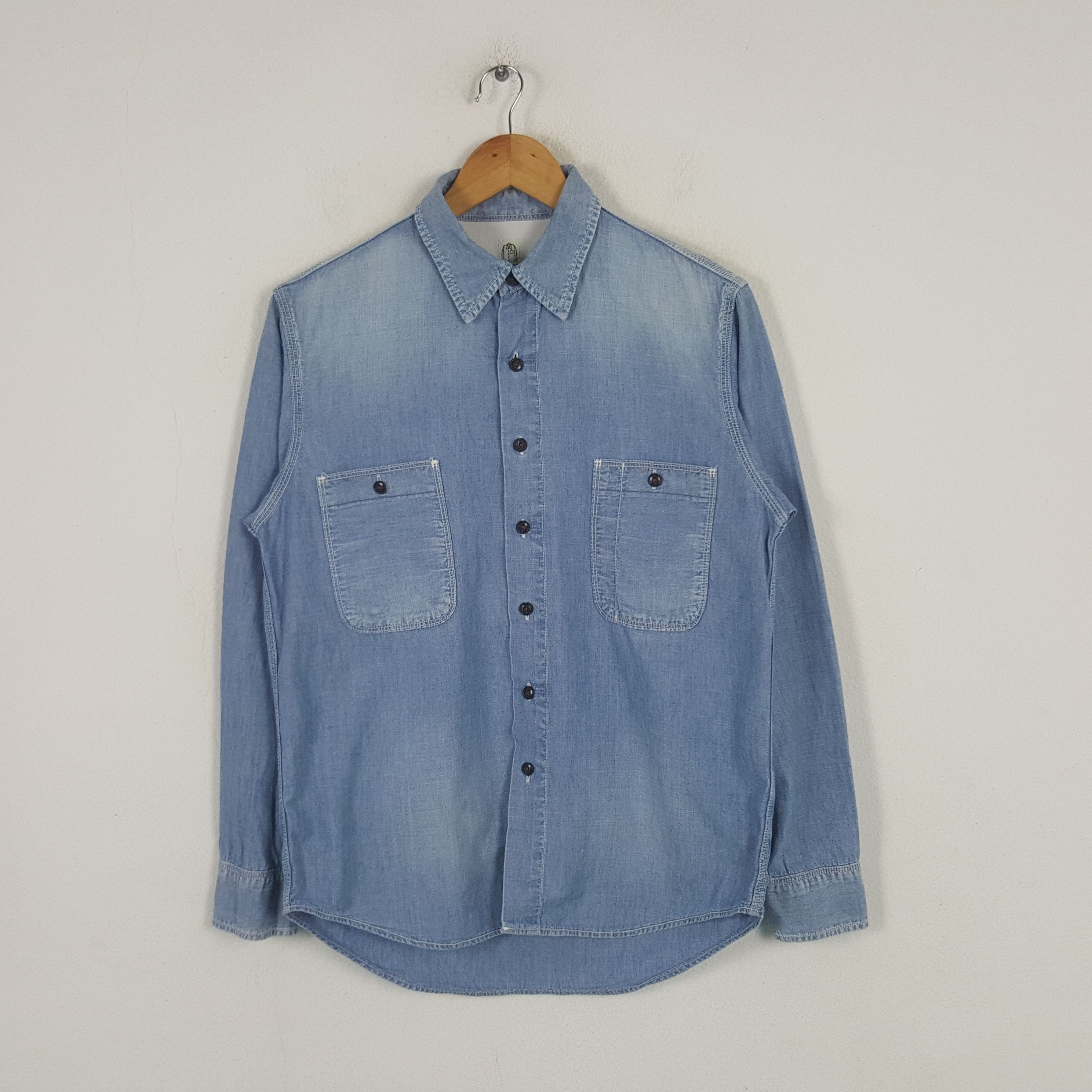 KATO Vintage Kato Japanese Brand Denim Shirt Button Up 31 Size US M / EU 48-50 / 2 - 1 Thumbnail