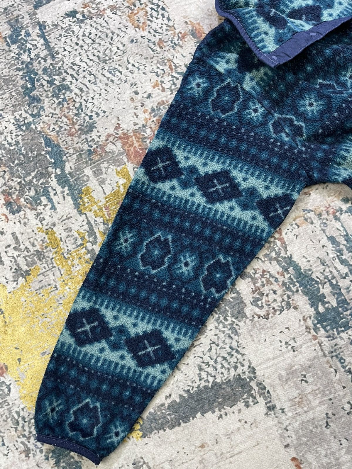 L.L. Bean Vtg LL Bean Aztec Tribe Fleece Snap Up Pullover Jumper Size US S / EU 44-46 / 1 - 9 Thumbnail