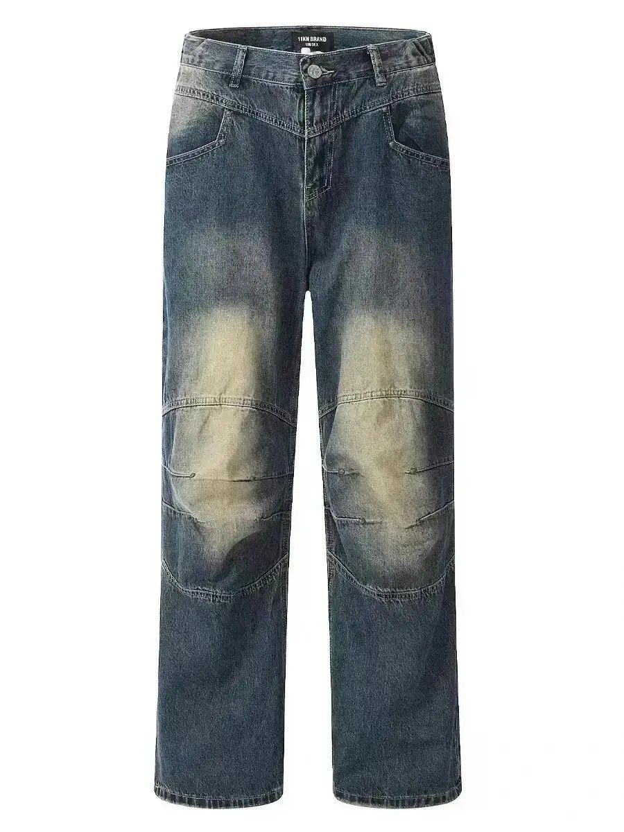 Japanese Brand Vintage washed and frayed street hip hop Y2K jeans Size US 32 / EU 48 - 1 Thumbnail