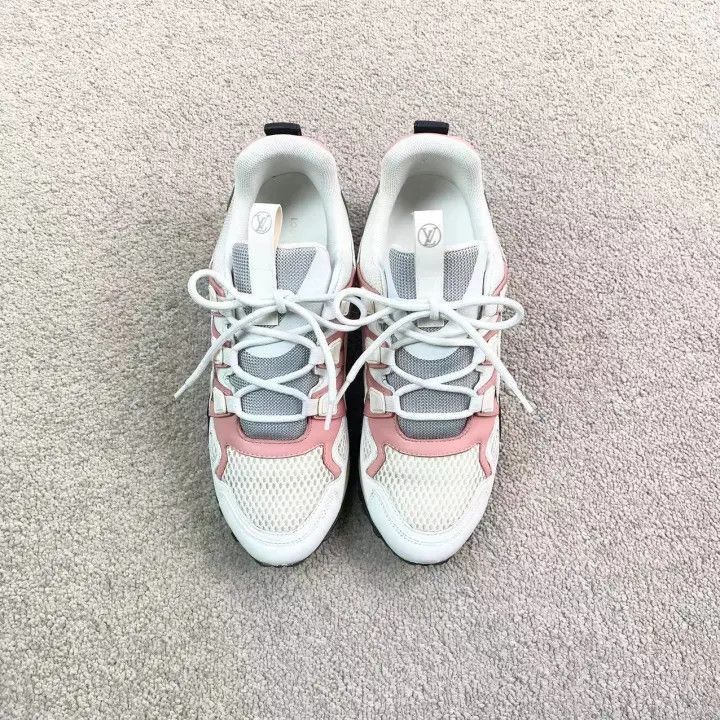 Louis Vuitton Louis Vuitton Mesh Casual Sneakers in White and Pink -2508 Size US 6.5 / EU 39-40 - 4 Thumbnail