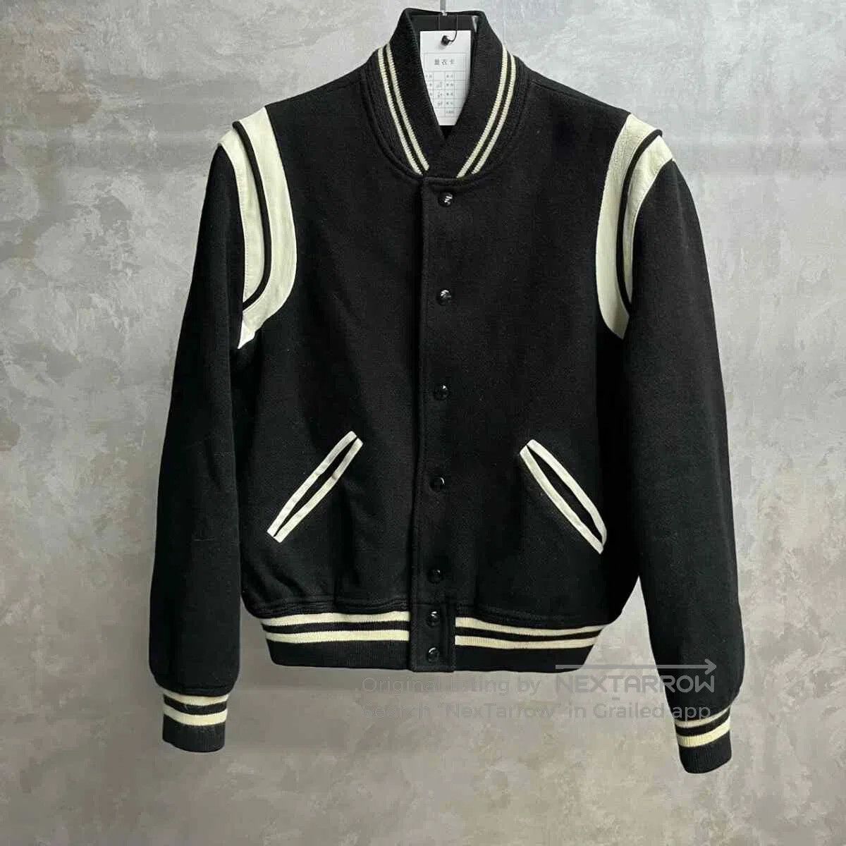 Saint Laurent Paris Saint Laurent Black White Varsity Jacket. Size US M / EU 48-50 / 2 - 2 Thumbnail