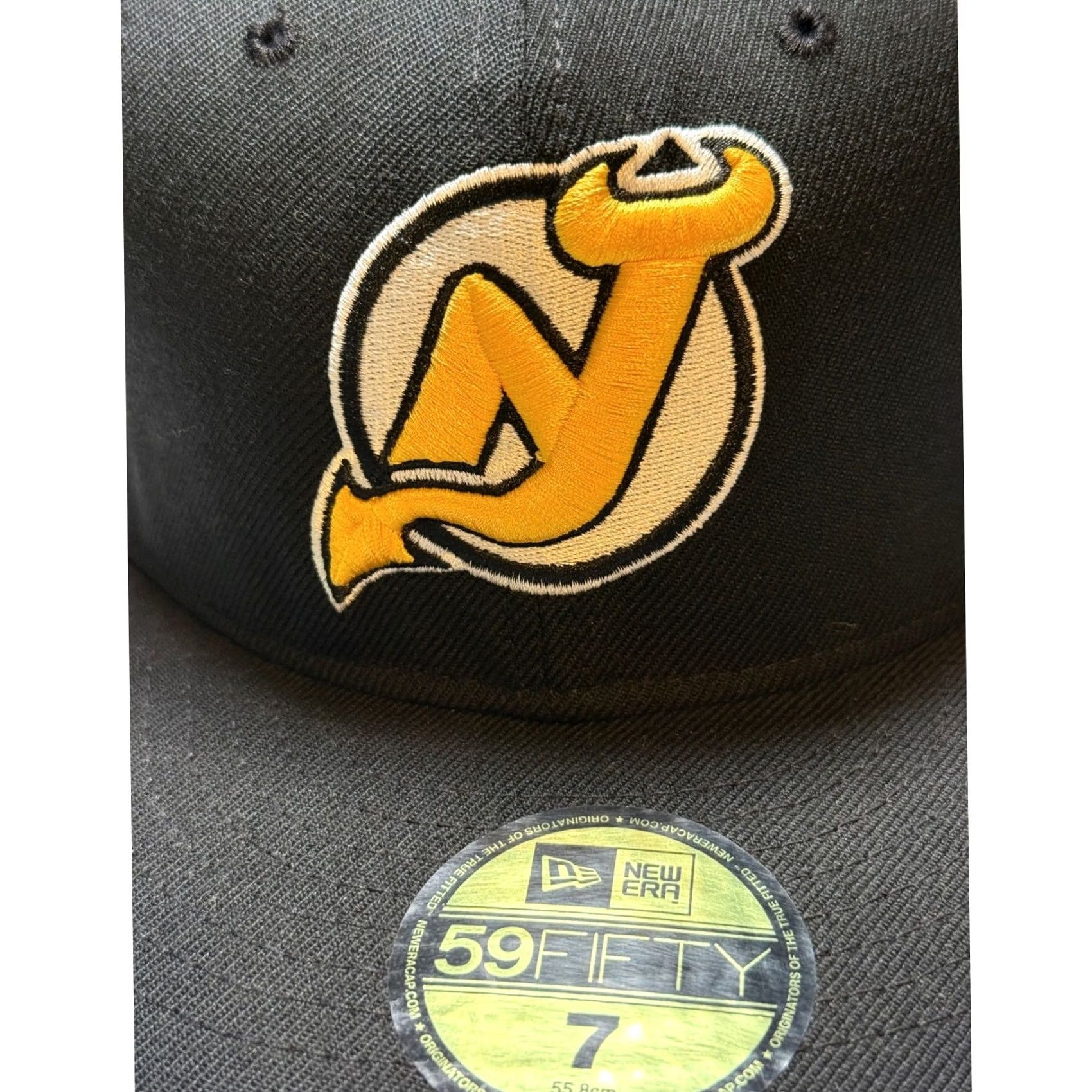 New Era New Era 59FIFTY Devils Hat Mens Size 7 Black NHL Fitted Cap Logo Size US M / EU 48-50 / 2 - 3 Thumbnail
