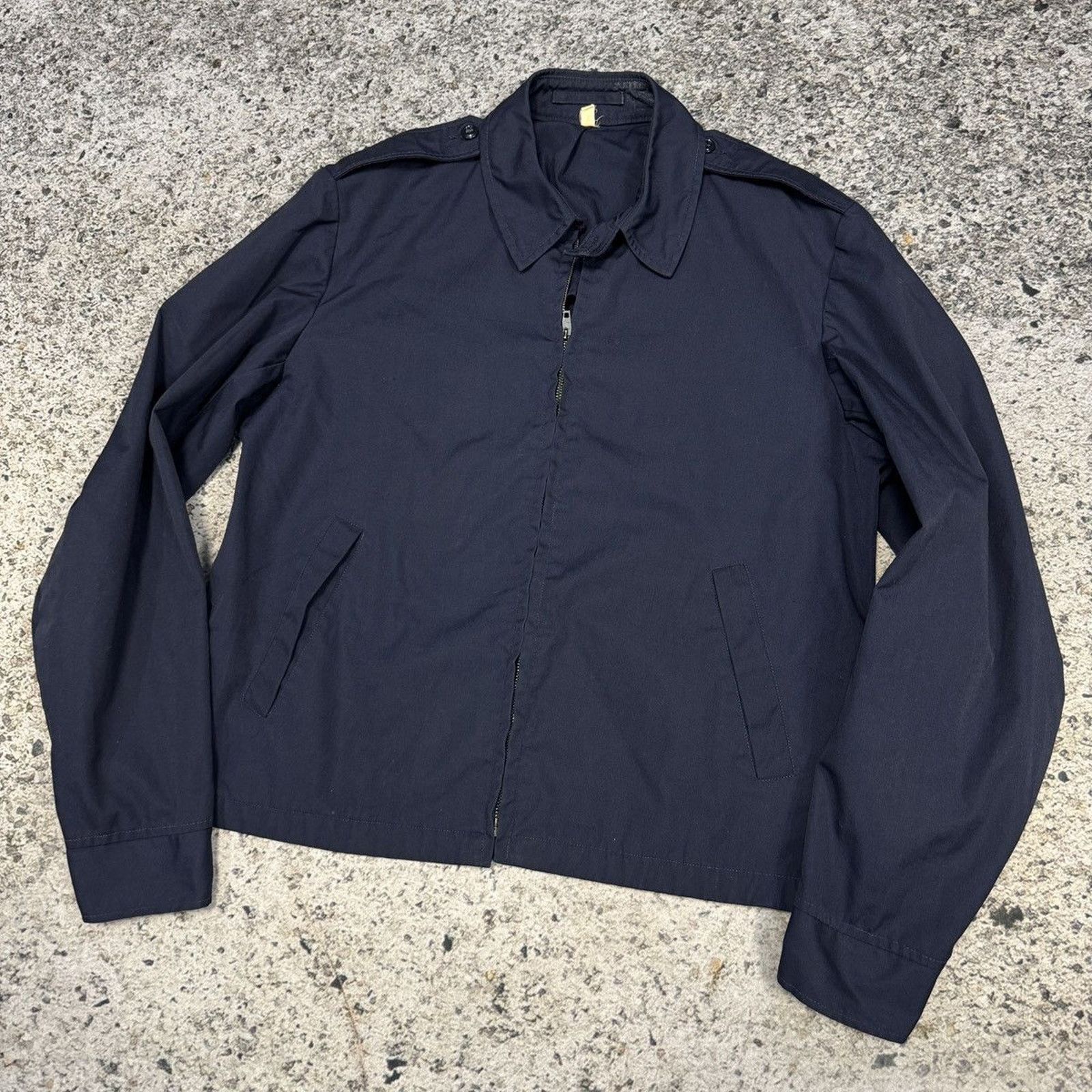 Vintage Vintage Faded Navy Blue Zip Up Work Jacket ERD Grunge Chrome Size US L / EU 52-54 / 3 - 8 Thumbnail