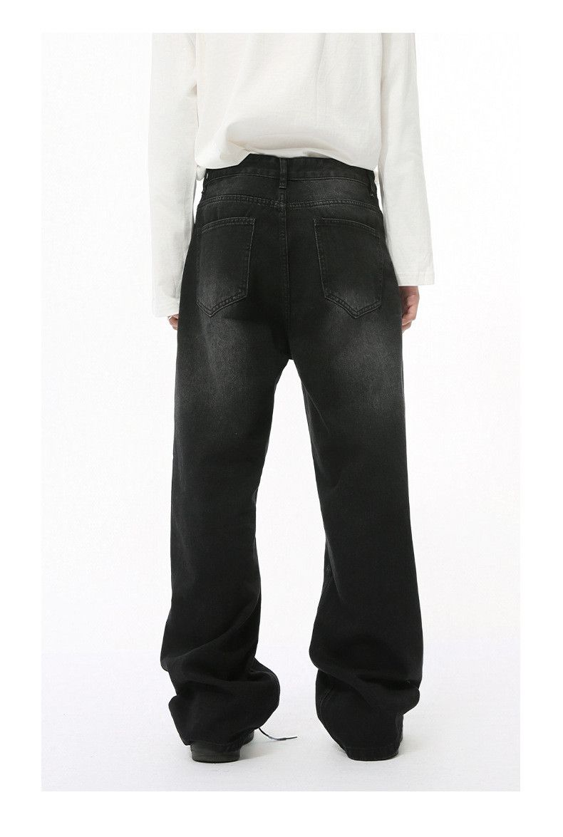 Vintage Men's Japanese Retro Loose Straight Washed Distressed Jeans Size US 32 / EU 48 - 5 Thumbnail