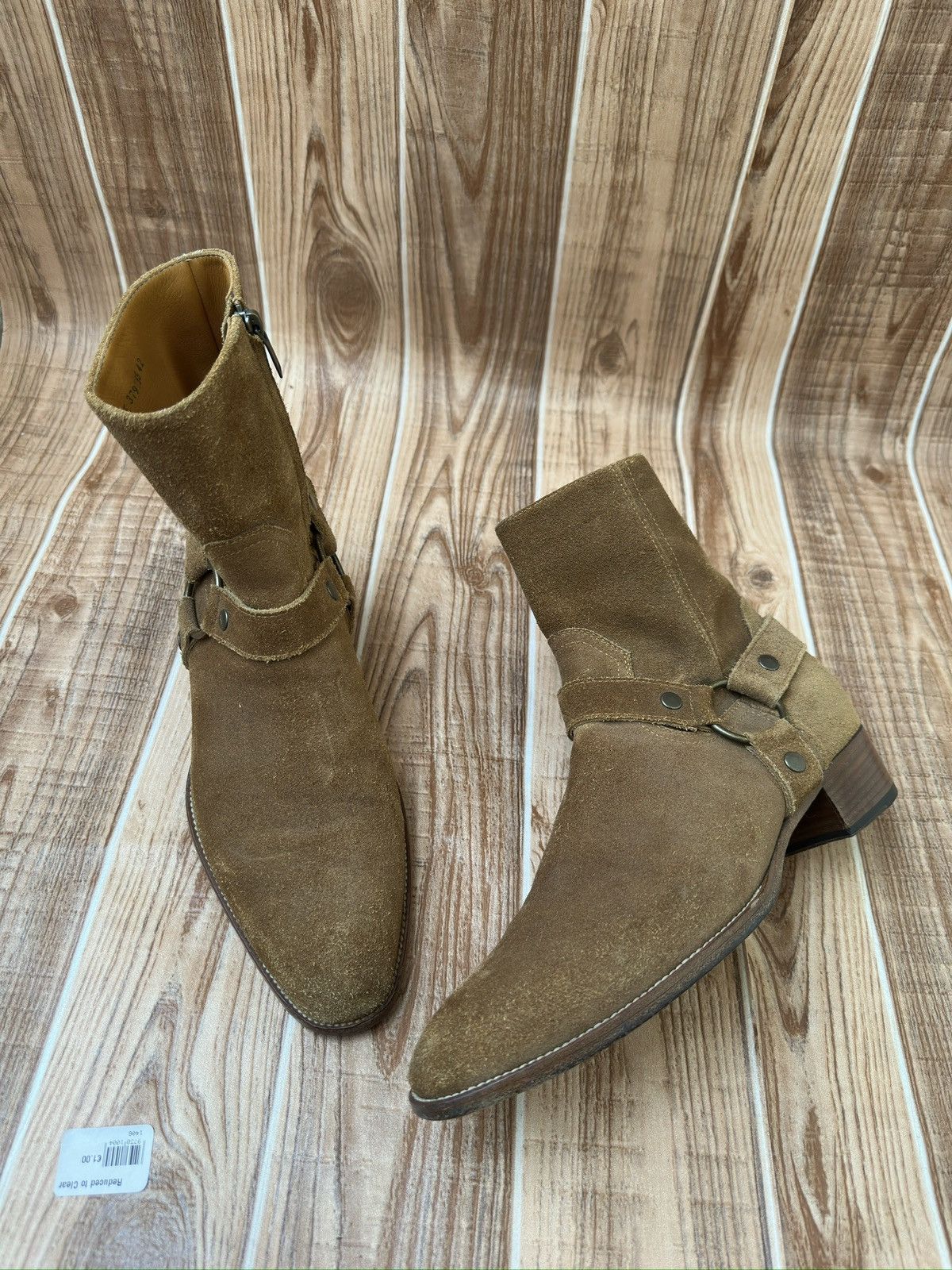 Saint Laurent Paris Hedi Slimane Saint Laurent Wyatt Harness Camel suede Boots Size US 9 / EU 42 - 12 Thumbnail