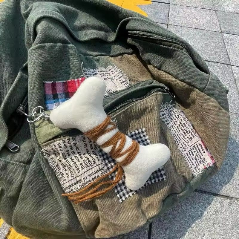 Vintage Y2K Vintage Patchwork Canvas Backpack Size ONE SIZE - 7 Thumbnail