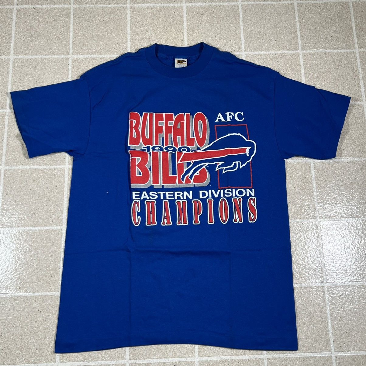 Trench USA Vtg Trench Buffalo Bills 1990 AFC Championship Tshirt Sz XL Size US XL / EU 56 / 4 - 1 Thumbnail