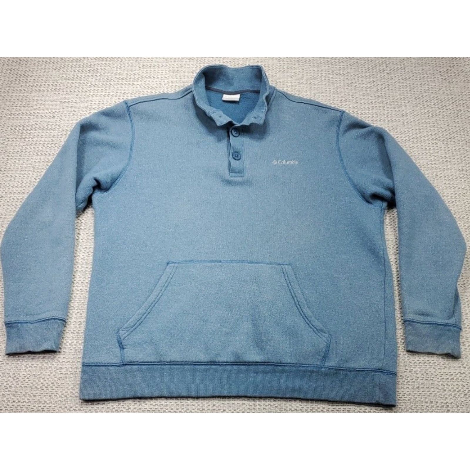 Vintage VINTAGE Columbia Pullover Sweater Mens XL Long Sleeve Henley Front Pocket Mock Size US XL / EU 56 / 4 - 2 Thumbnail