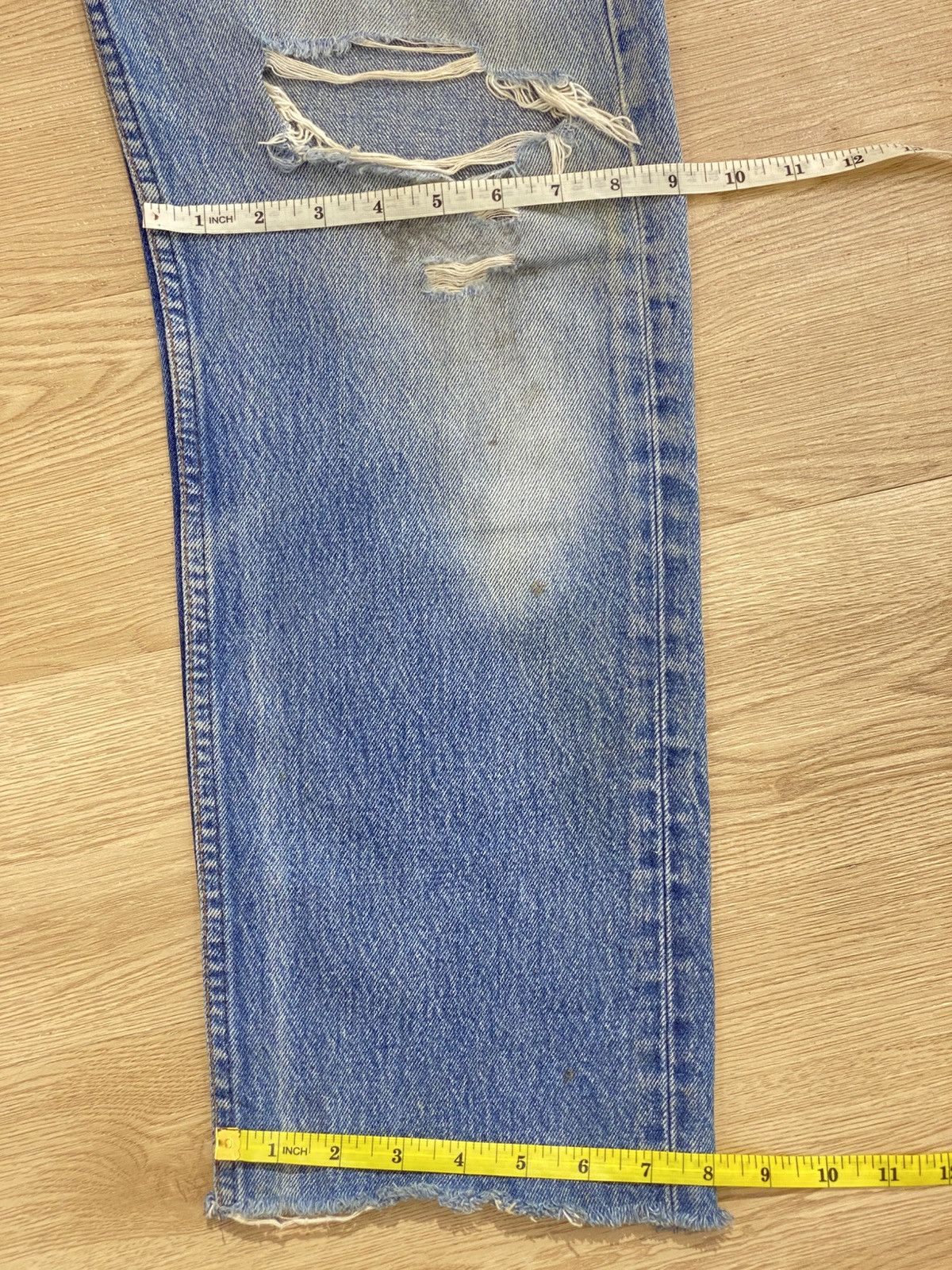 Levi's Vintage Clothing Vintage 90s Levis 501 Mud Wash Faded Distressed Style Jeans Size US 31 - 12 Thumbnail