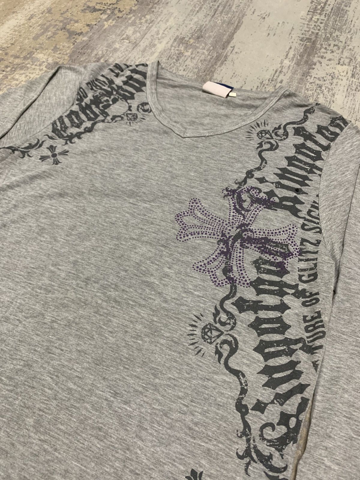If Six Was Nine King Of God Japanese Art Long Sleeve Chrome Heart Style Size US L / EU 52-54 / 3 - 3 Thumbnail