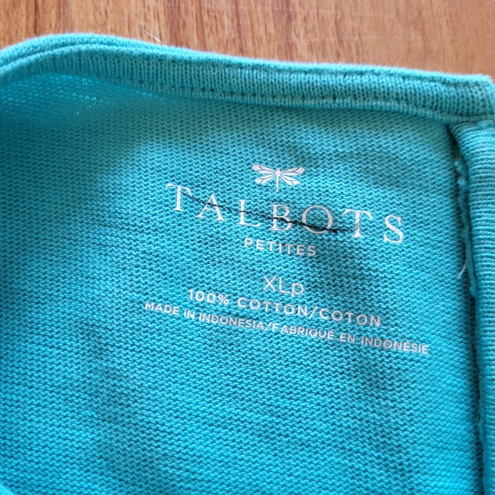 Talbots Talbots Blouse Shirt Womens XL Petite Blue Ruffle Hem 3/4 Sleeve Round Neck Zipper Back Office Basic Size XL / US 12-14 / IT 48-50 - 4 Thumbnail